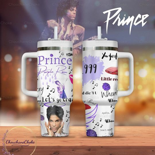 Prince 40oz Tumbler, Prince Tumbler, Prince Purple Gift, Prince Purple 40oz Tumbler, Prince Purple Tumbler, Prince Drinkware Tumbler
