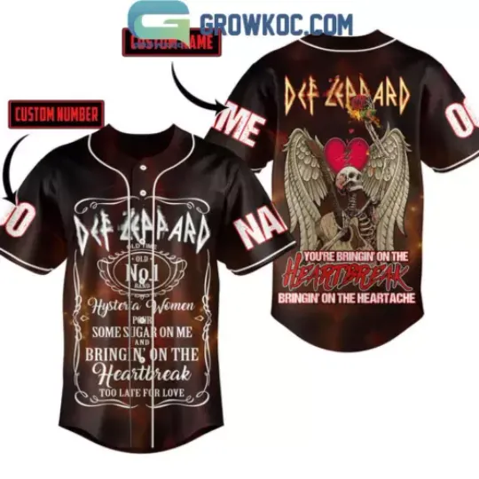 Def Leppard You’re Bringin’ On The Heartbreak Personalized Baseball Shirt