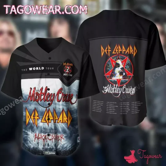 Personalized Def Leppard Motley Crue World Tour Jersey Shirt S-5XL