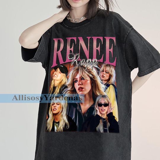 Renee Rapp Vintage T-Shirt, Cornerback Homage Graphic Unisex Short Sleeve, Bootleg Retro 90's Fans Washed Gift