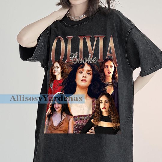Olivia Cooke Vintage T-Shirt, Cornerback Homage Graphic Unisex Short Sleeve, Bootleg Retro 90's Fans Washed Shirt  Gift
