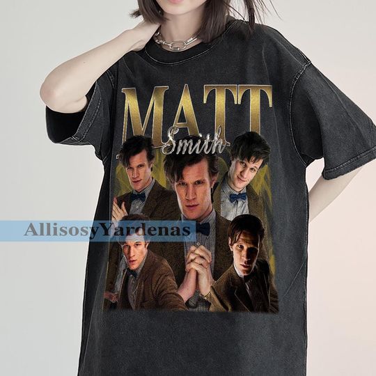 Matt Smith Vintage T-Shirt, Cornerback Homage Graphic Unisex Short Sleeve, Bootleg Retro 90's Fans Washed Shirt  Gift