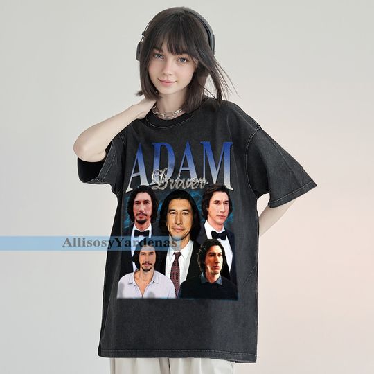 Adam Driver Vintage T-Shirt, Cornerback Homage Graphic Unisex Short Sleeve, Bootleg Retro 90's Fans Washed Shirt Gift
