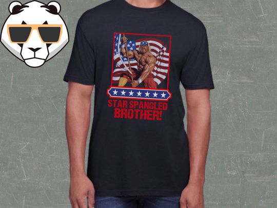 Hulk Hogan Patriotic Graphic Tee, Mens American 4th Of July USA tshirt, Funny Meme Men's Shirt, Military Weightlifting Shirt, Gift Ideas For