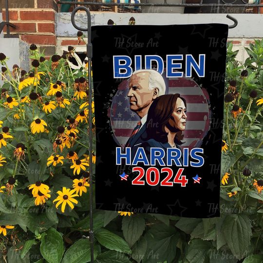 Patriotic Biden Kamala Harris Democrat Campaign Flag, Biden Supporters Flag, Biden Yard Flag 2024