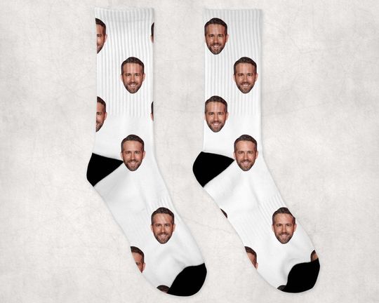 Ryan Reynolds Socks | Celebrity Socks Gift Idea | Socks for Mississippi Grind Movie Fans | Funny Socks Gift Idea | Custom Socks Gift Idea