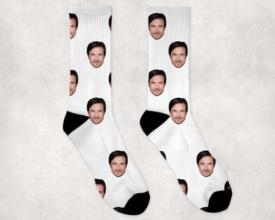 Jason Bateman Socks | Celebrity Socks Gift Idea | Socks for The Gift Movie Fans | Funny Socks Gift Idea | Custom Socks Gift Idea