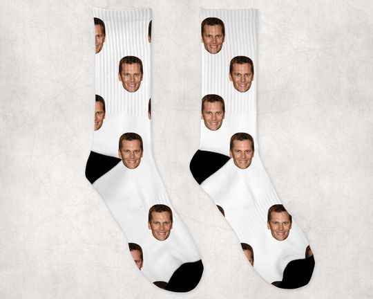 Tom Brady Socks | Celebrity Socks Gift Idea | Socks for Tom Brady Fans | Funny Socks Gift Idea | Custom Socks Gift Idea