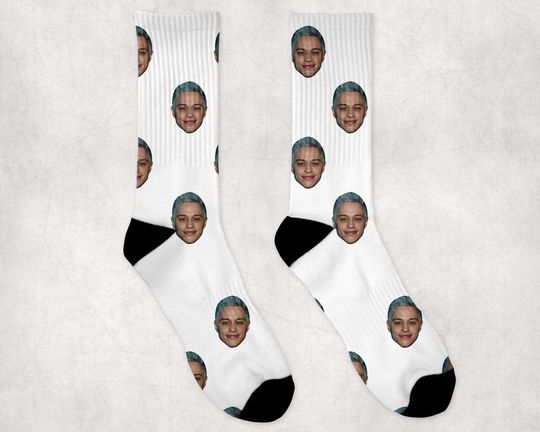 Pete Davidson Socks | Celebrity Socks Gift Idea | Socks for The Dirt Movie Fans | Funny Socks Gift Idea | Custom Socks Gift Idea