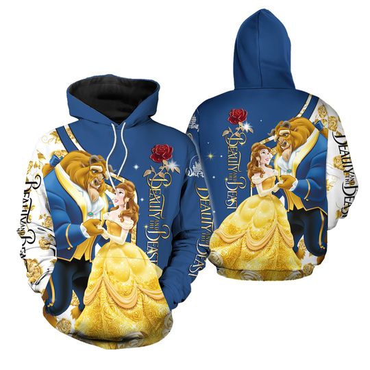 Beauty And The Beast Disney Hoodie, 3D Hoodie