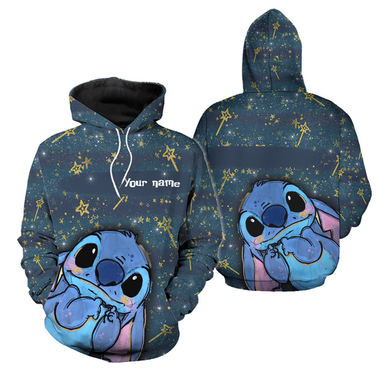 Custom Name Stitch Hoodie Legging Sets