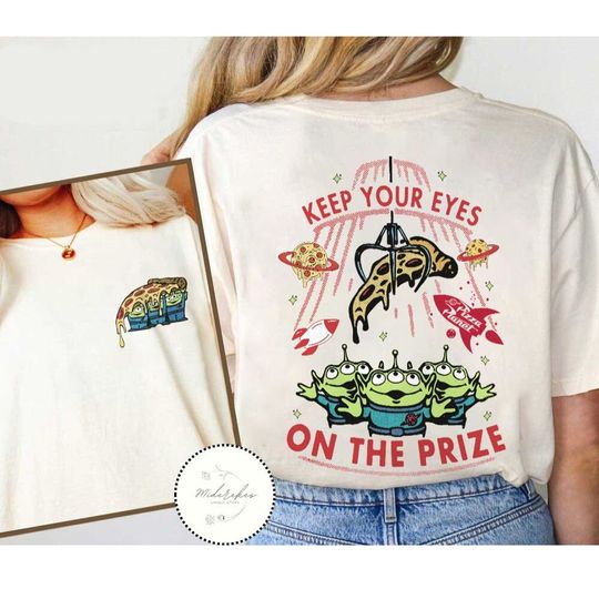 Two-sided Vintage Pizza Planet Aliens Toy Story shirt, Disney world Disneyland trip shirt, Family vacation 2024 shirt