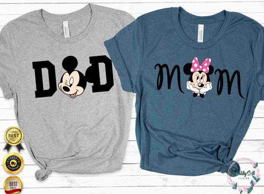 Disney Dad and Mom Shirts,Disney vacation shirt, Disneyland Shirt,Park Shirts, Matching Family Retro shirt