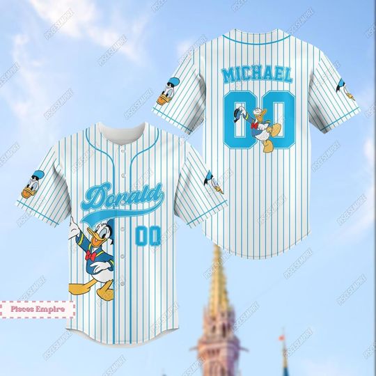 Donald Duck Shirt, Donald Duck Baseball Shirt, Disneyland Baseball Outfit