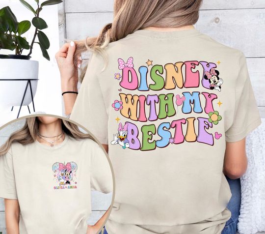 Custom Minnie Daisy Besties Shirt, Disneyland With My Bestie Shirt, Girl Besties Shirt, Disneyland Girls Shirt, Disneyworld Girl Trip Shirt
