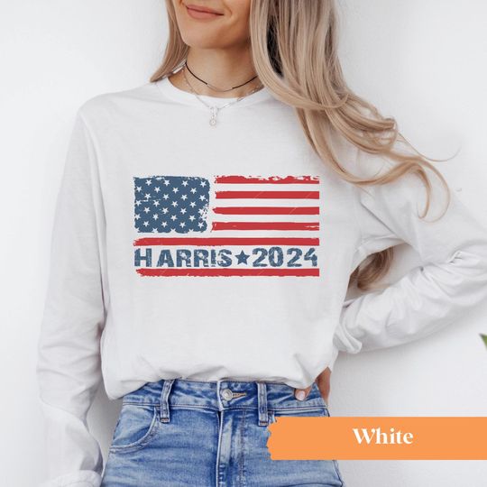 Kamala Harris Long Sleeve, Finish the Job Long Sleeve, Women's Kamala Harris Shirt, Harris 2024 Long Sleeve, Madam President Long Sleeve