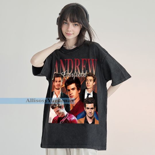Discover Andrew Garfield Vintage T-Shirt, Cornerback Homage Graphic Unisex Short Sleeve, Bootleg Retro 90's Fans Washed Shirt Gift