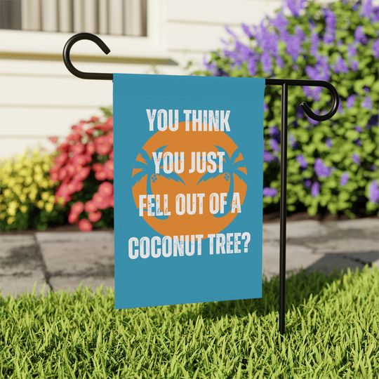 Democrat Coconut Tree Garden Flag, Support Harris Election 2024, Vote Liberal House Flag