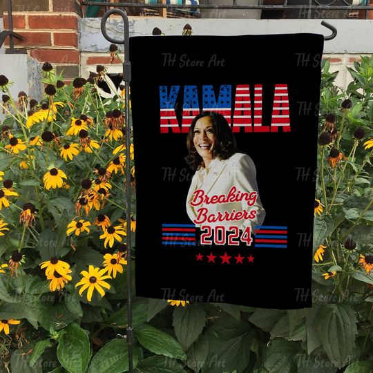 Kamala 2024 Breaking Barriers Kamala For President Flag, Political Vote Flag, Election President 2024, Vote Democrat Election Flag