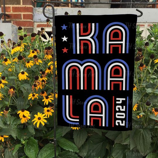 Kamala 2024 Kamala Harris For President Flag, MAGA 2024 Flags, Kamala Rally Garden Flag, Hate Politics Flag, US Presidential Election