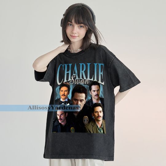 Charlie Swan Vintage T-Shirt, Cornerback Homage Graphic Unisex Short Sleeve, Bootleg Retro 90's Fans Washed Shirt Gift