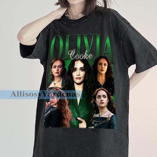 Olivia Cooke Vintage T-Shirt, Cornerback Homage Graphic Unisex Short Sleeve, Bootleg Retro 90's Fans Washed Shirt Gift