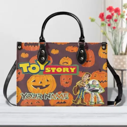 Personalized Toy Story Luxury Women Leather Handbag, Great Gift For Birthday