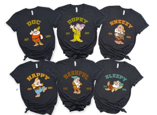 Seven Dwarfs Shirts,Disney Family Shirts,disney group shirts,7 Dwarfs Shirts