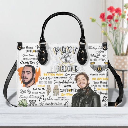 Post Malone Handbag,Post Malone Leather Bag,Post Malone Purse Bag,Tour Music handbag,Music Leather Handbag