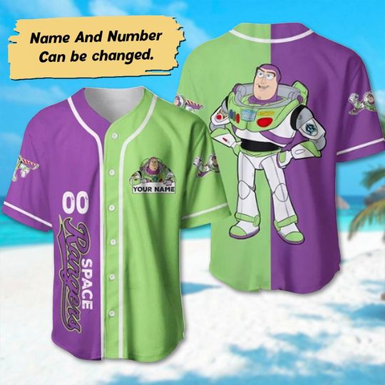 Personalized Buzz Lightyear Baseball Jersey, Toy Story Baseball Jersey Team, Movie Baseball Outfit, Gift For Kids, Cartoon Group Shirt