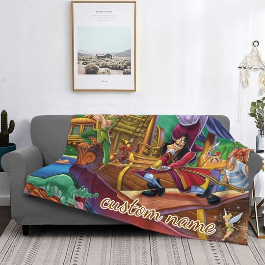 Blanket Disney Peter Pan Tapestry Personalized Blankets Birthday Gift