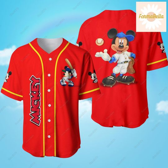 Mickey Baseball Jersey, Mickey Mouse Jersey Shirt, Disney Mouse Jersey Shirt, Mickey Mouse Jersey Outfit, Birthday Gift, Gift For Him