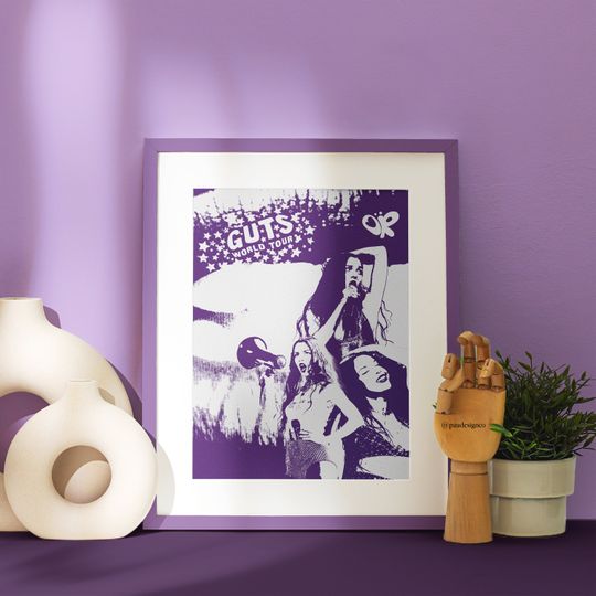 Olivia Rodrigo - GUTS World Tour Album Poster Designed - Music Indie Pop Merch