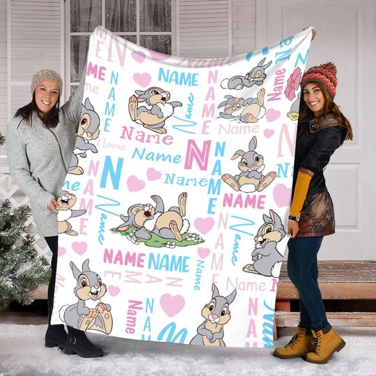 Disney Thumper Blanket, Bambi Cartoon Fleece Blanket, Disney Christmas Gift