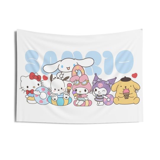 SANRIO Hello Kitty Aesthetic Indoor Wall Art Tapestry