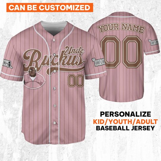 Custom Cartoon Boondocks Uncle Ruckus Pink Baseball, It Ain't About Lock - It's About Heart Cartoon Baseball Jersey Team, Gift for Fans