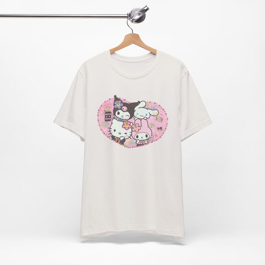 Gyaru Sanrio Tshirt,Gyaru Tshirt,Kuromi Tshirt,Cinnamoroll Tshirt,My Melody Tshirt,Hello Kitty Tshirt,Sanrio Tshirt,Hello Kitty And Friends