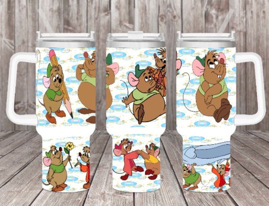 Mouse Tumblers 40 oz With Handle, Back To School Gift