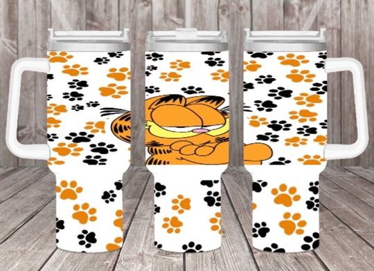 Cat Tumblers 40 oz With Handle, Back To School Gift