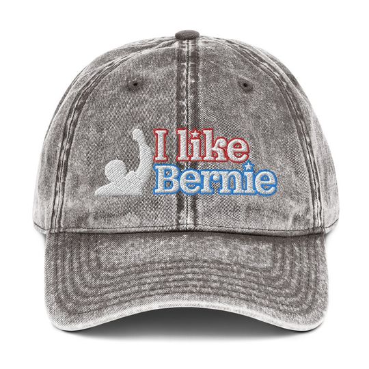 I Like Bernie Embroidered Vintage Cotton Twill Cap | Bernie Sanders for President