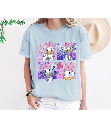 Retro Daisy Duck cotton tee, Graphic Tshirt for men, women, Unisex, Trending Gifts