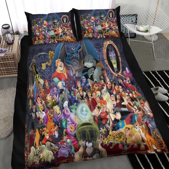 Disney Villains #49 Quilt Duvet Cover Set Pillowcase Soft Bed Linen Queen Twin