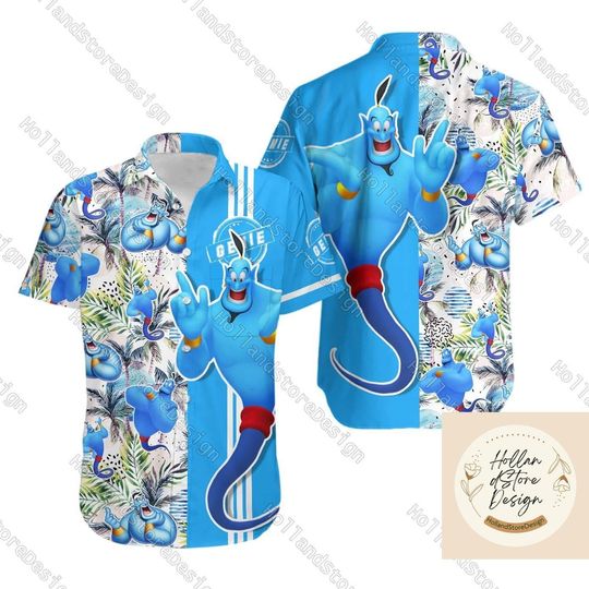 Halloween Genie Hawaiian Shirt, Genie Disney Shirt, Aladdin Genie