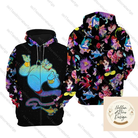 Halloween Aladdin Genie Hoodie, Disney Mickey Mouse