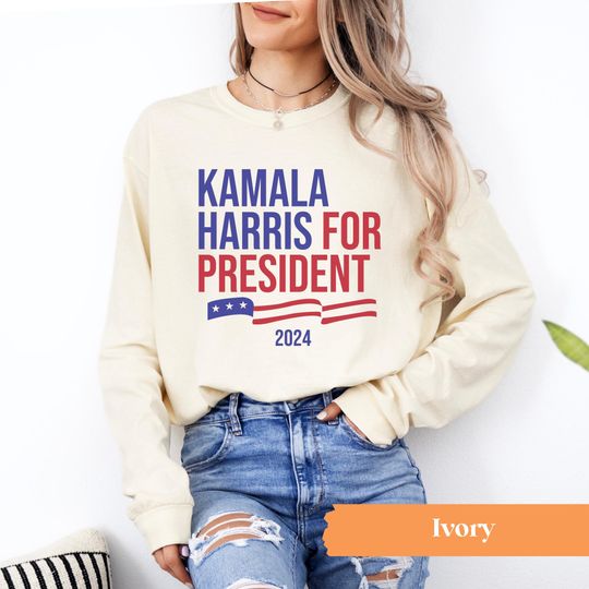Kamala Harris Long Sleeve Shirt, For the People Shirt, Comfort Colors Kamala Shirt, Kamala 2024 Shirt, Madam President Long Sleeve Shirt