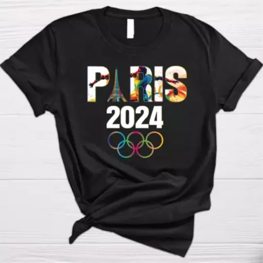 2024 Paris Olympics Sport T-Shirt  Brand New  Paris 2024 Olympics Official Shirt