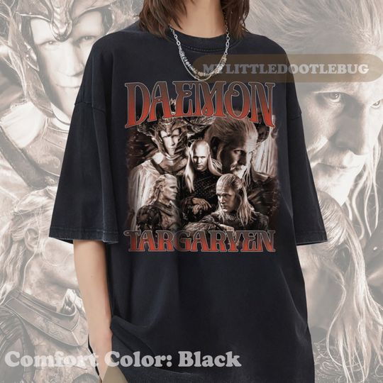 Daemon Targaryen Shirt, Retro Bootleg Tshirt, Vintage 90s Rap Tee, House of the Dragon shirt, Custom Tee From Photo, Game of Throne shirt