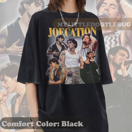 Joe Jonas Shirt, Joecation Eyes Jonas Brothers Vacation Eyes y2k JoBros Crewneck Tee Joe Jonas Jonas Brothers Concert