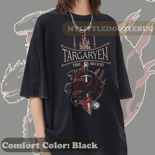 House of the Dragon Tshirt, House Targaryen, Book Addict, Dragon Riding, Gift for Booklover, Daemon, Dragon tshirt, Rhaenyra