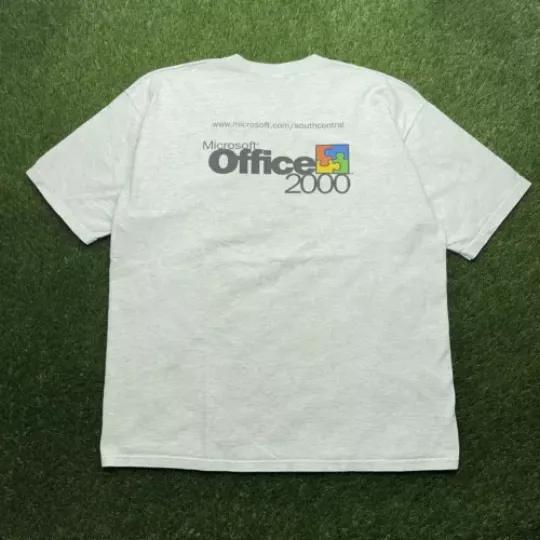 Vintage 2000 Microsoft Office T-Shirt, Computer PC Promo Men’s 90s